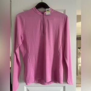 Callaway Men's Med Swing Tech 1/4 Zip Sun Protection Golf Pullover Pink Sunset